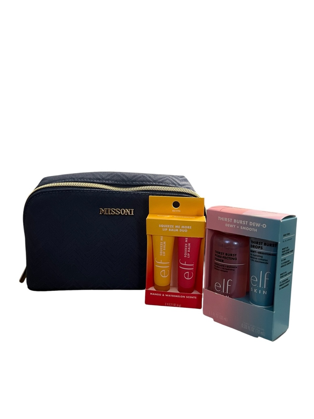 Missoni Luxury Designer Travel Pouch (Like New) & e.l.f. SKIN Bundle Set (NIB)